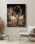 Deer & Birds