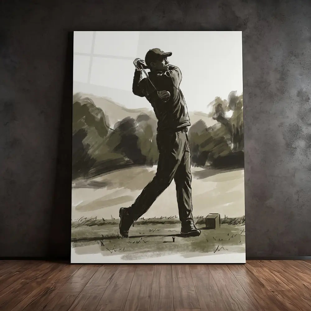 Golf Player Drawing