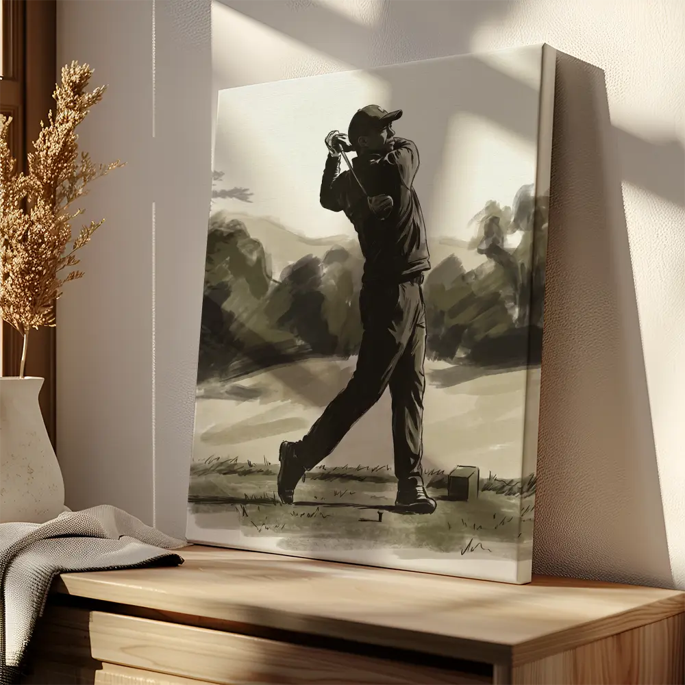 Golf Player Drawing