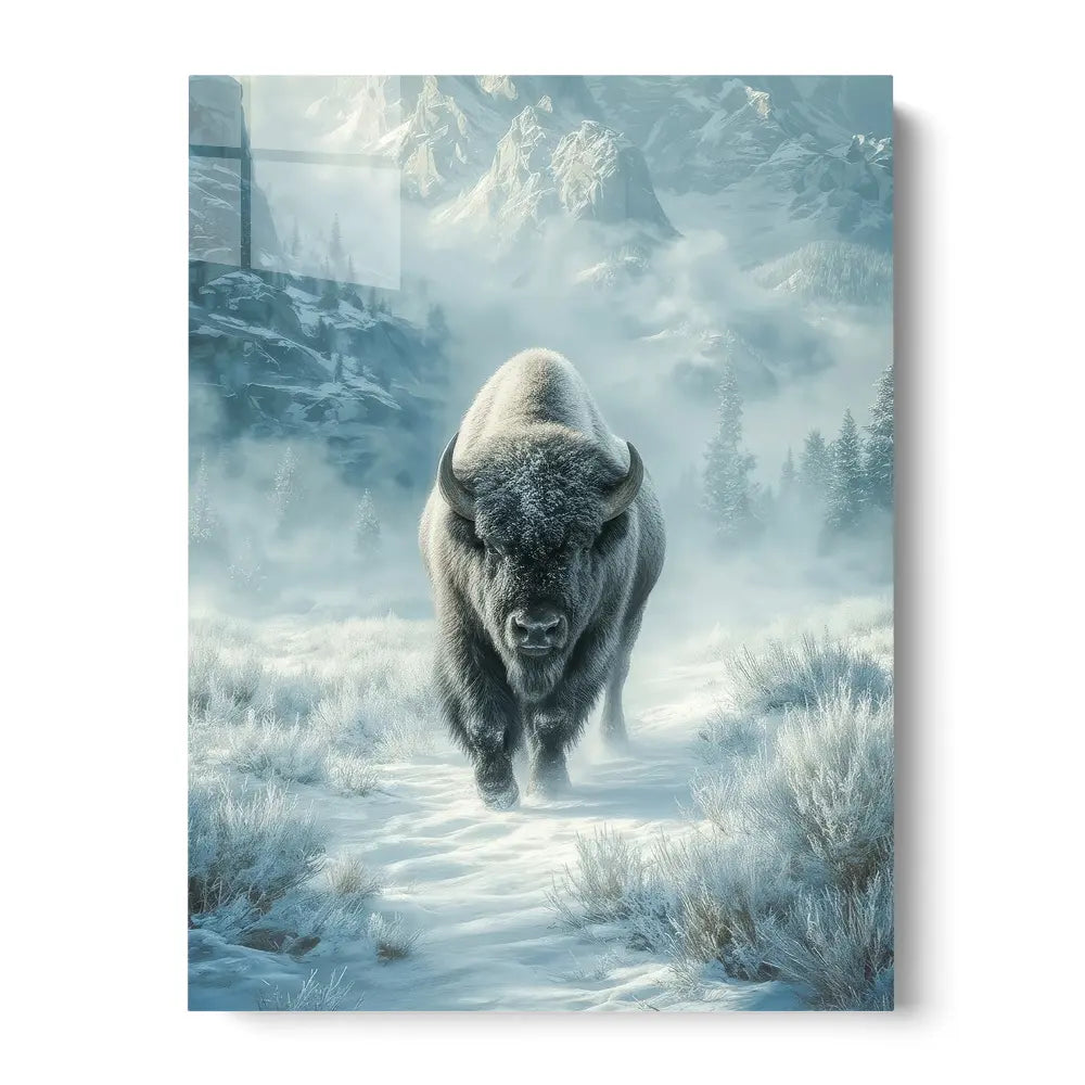 Bison In The Snow
