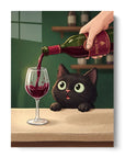 Cat Watching Wine