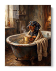 Dog In Bath Chilling