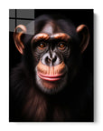 Happy Chimpanzee Black Portrait
