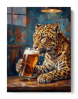Leopard Drinking Beer
