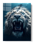 Lion Close Up Swimming