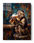 Monkey Drinking Beer
