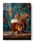 Squirrel Drinking Beer