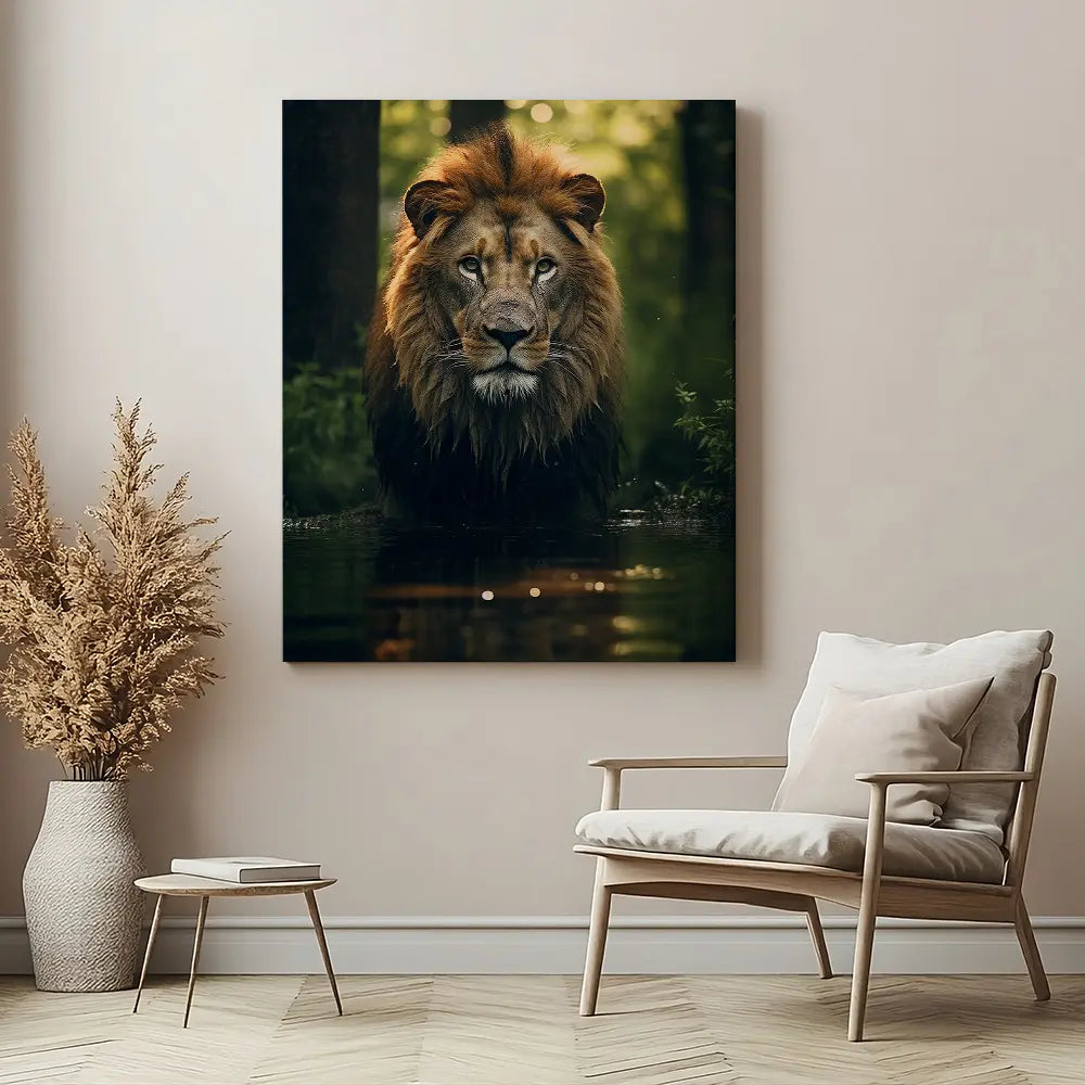 Lion in Water
