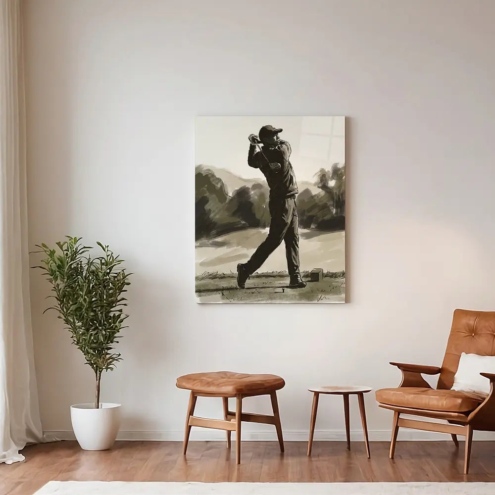 Golf Player Drawing