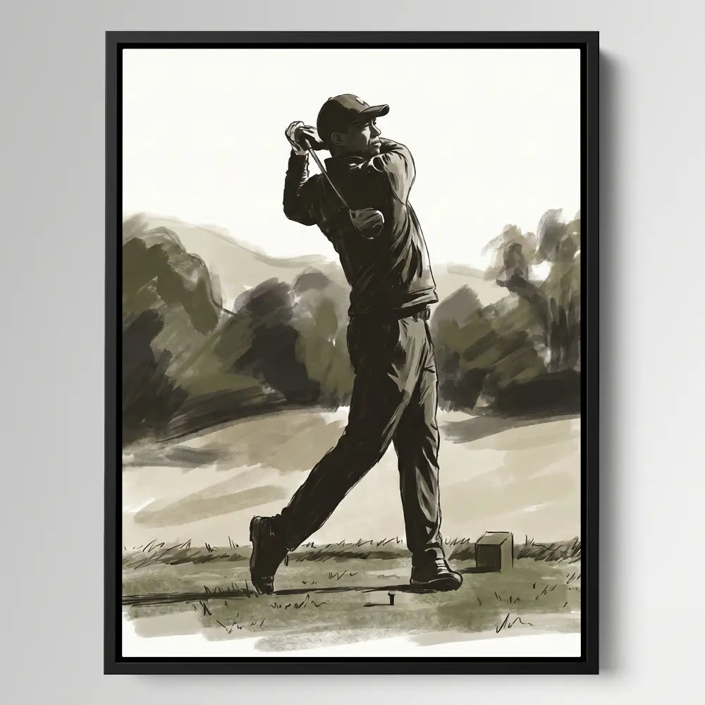 Golf Player Drawing
