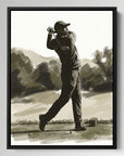 Golf Player Drawing