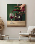 Cat Watching Wine