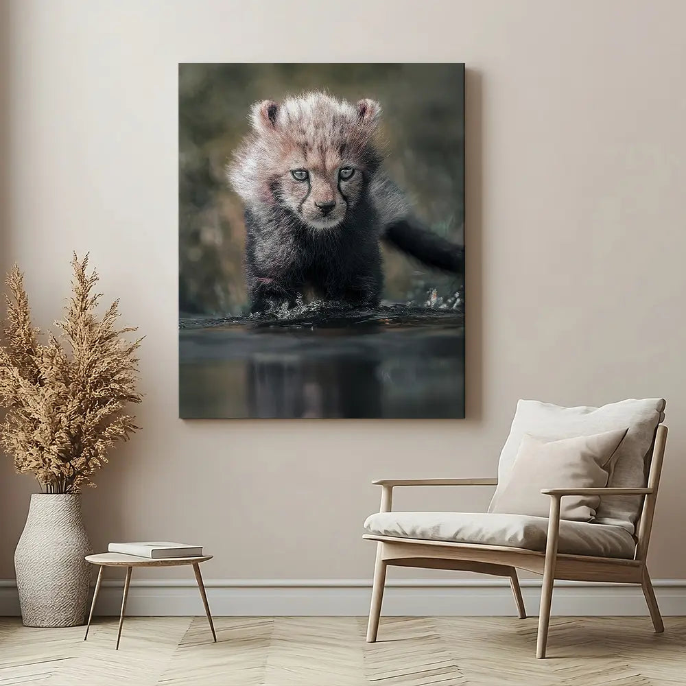 Cheetah Cub Water