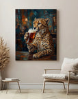 Cheetah Drinking Beer