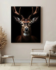 Deer Black Portrait