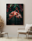 Glowing Flamingos