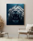Lion Close Up Swimming