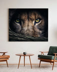 Lion Hiding Horizontal