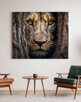 Lion Hiding Tree Horizontal