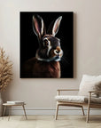Rabbit Black Portrait