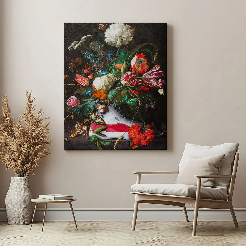 Shoe Flowers Painting