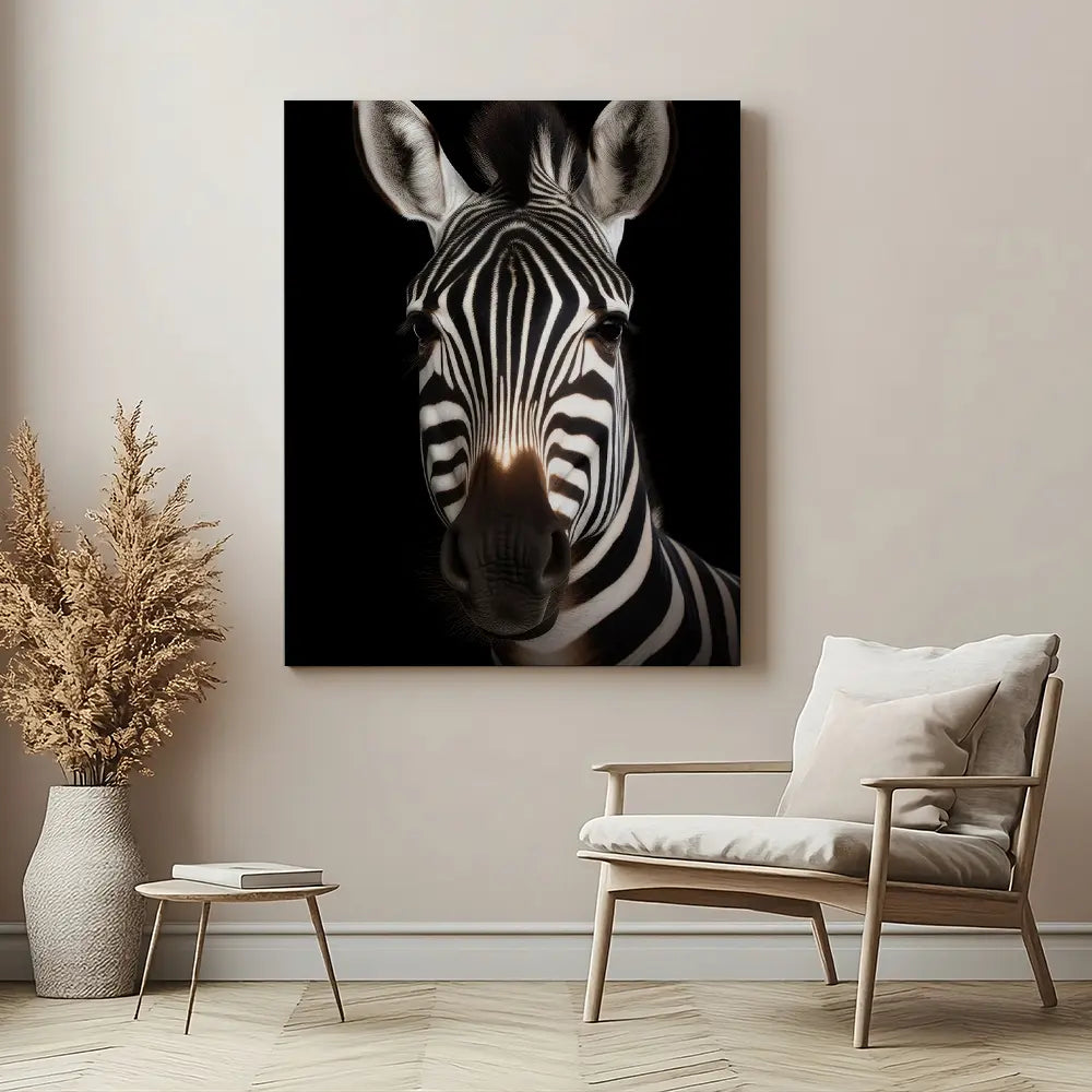 Zebra Black Portrait