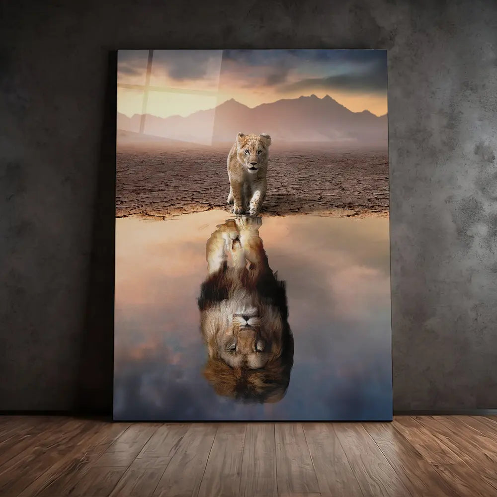 Lion Reflection
