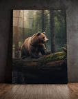 Bear Climbing Tree Trunk