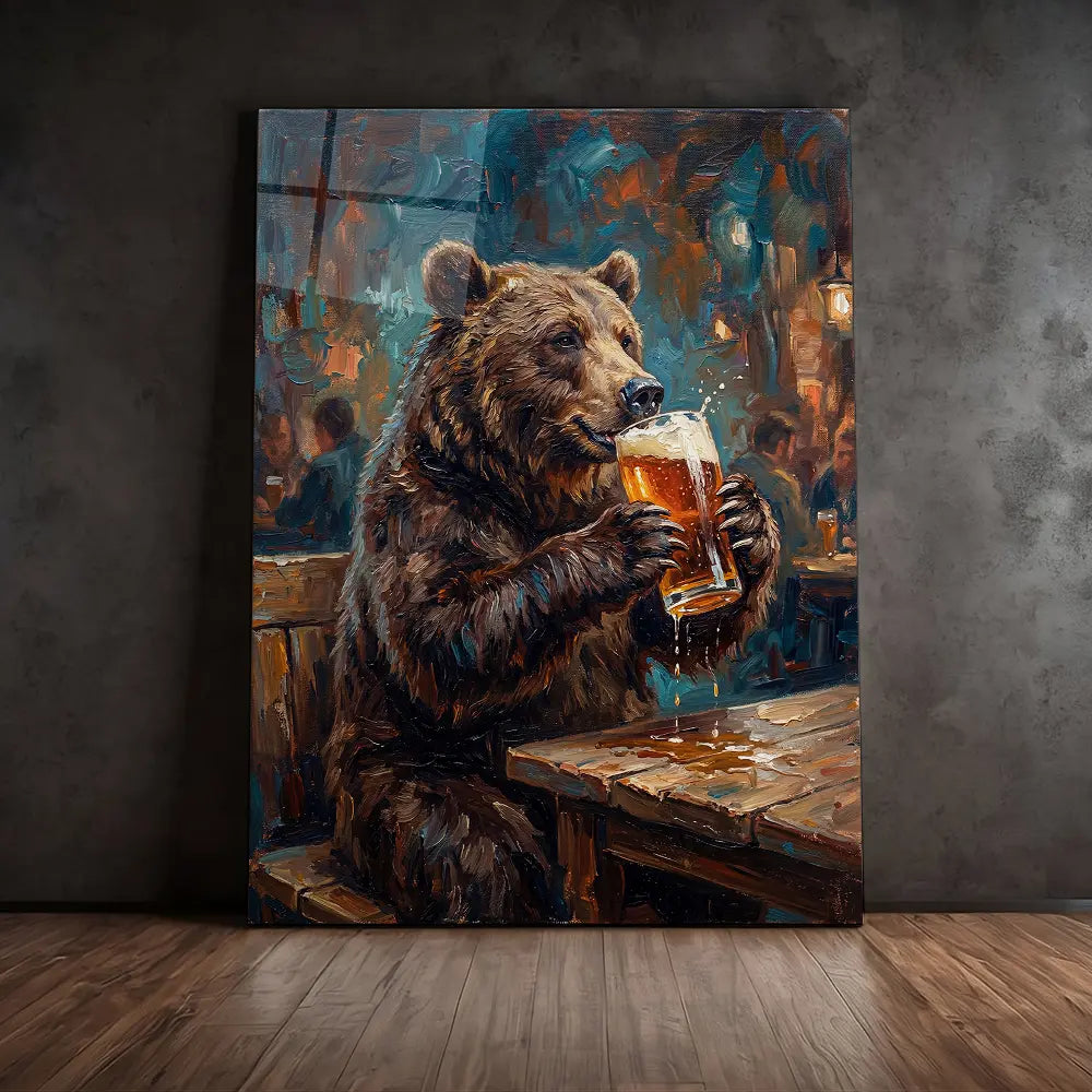 Bear Drinking Beer