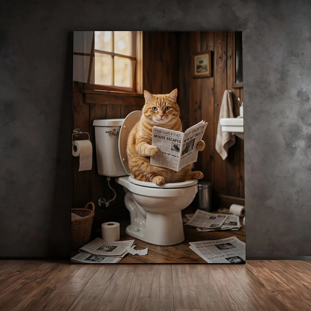 Cat On Toilet Hilarious