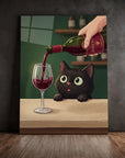 Cat Watching Wine