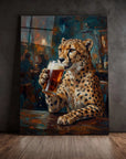 Cheetah Drinking Beer