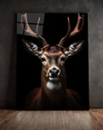 Deer Black Portrait