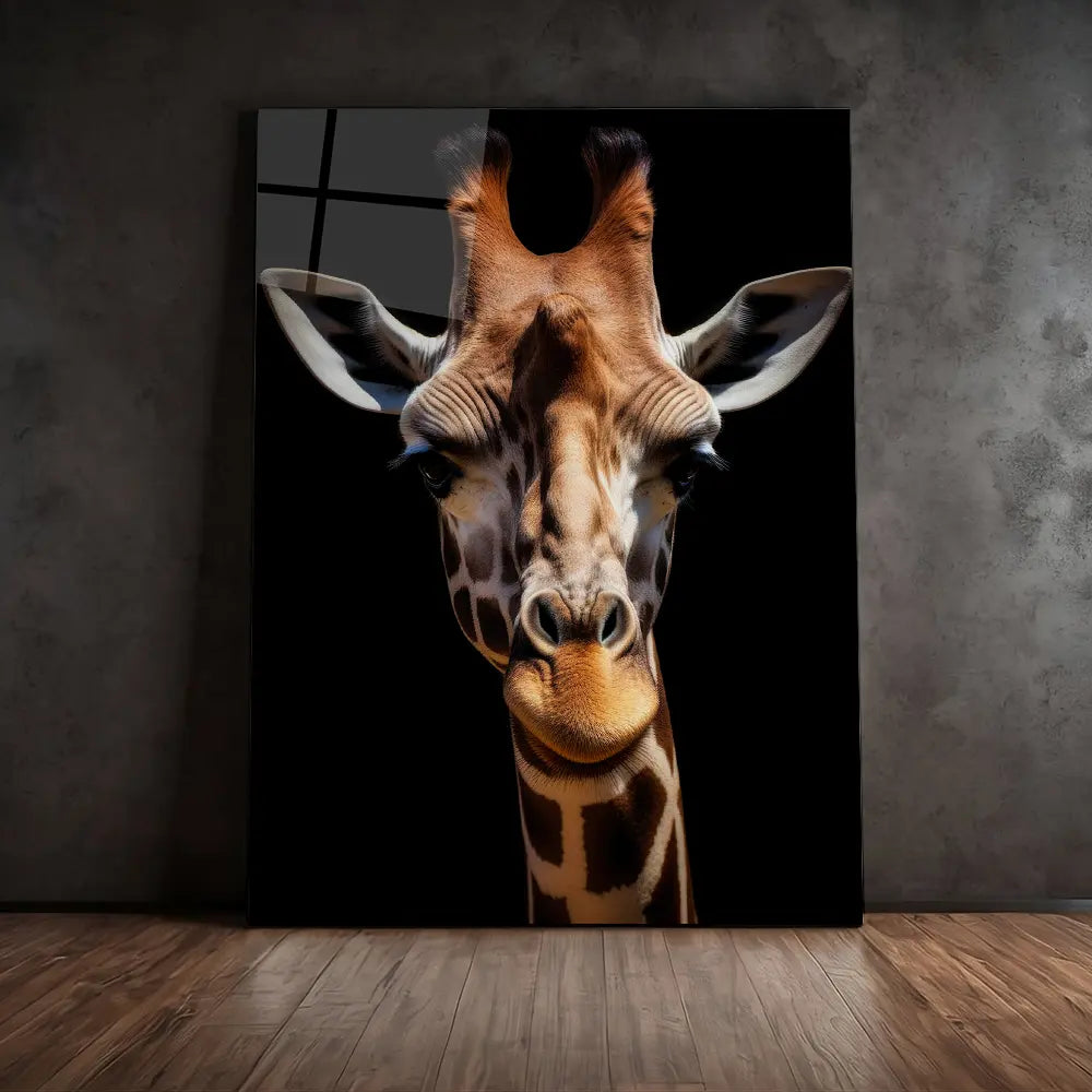 Giraffe Black Portrait