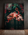 Glowing Flamingos