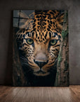 Leopard Hiding Tree