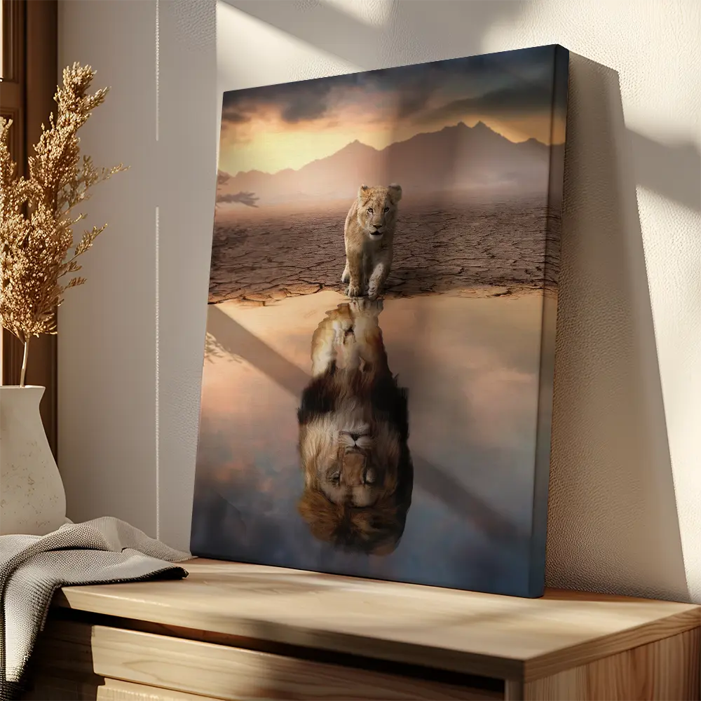 Lion Reflection