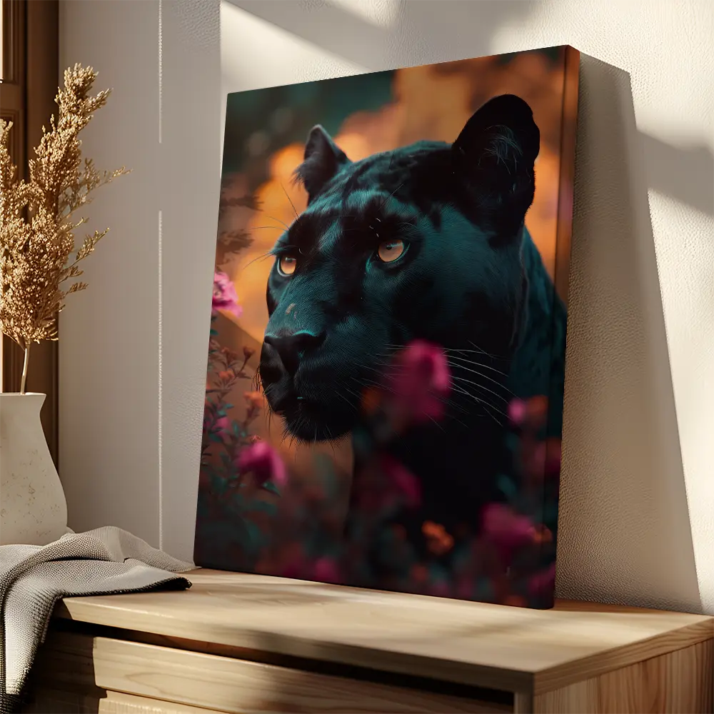 Floral Black Panther