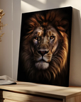 African Lion Black Portrait