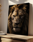 Angry Lion Black Portrait