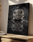 Black And White Lion Cub