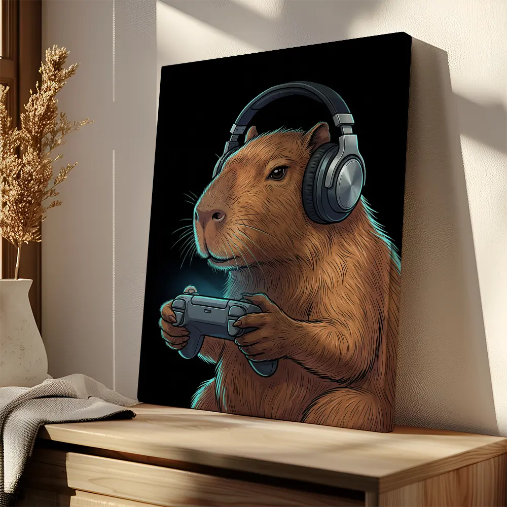 Capybara Playing Videogames