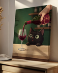 Cat Watching Wine