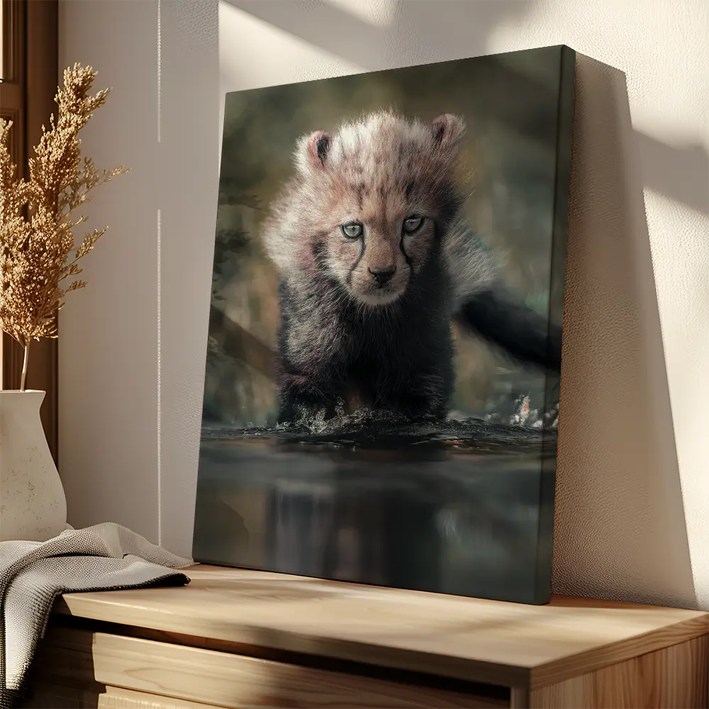 Cheetah Cub Water