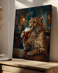 Cheetah Drinking Beer
