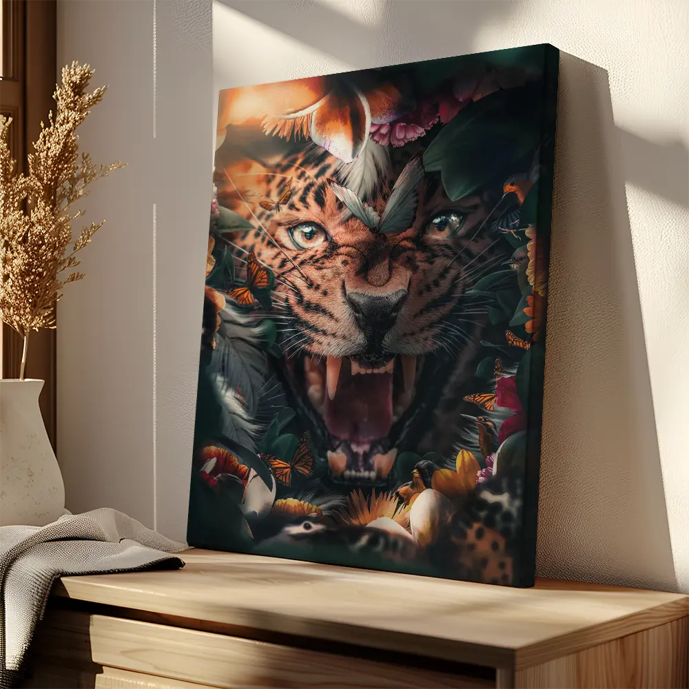 Floral Leopard