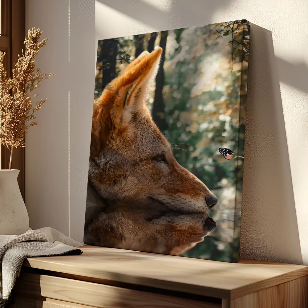 Fox Butterfly Reflection