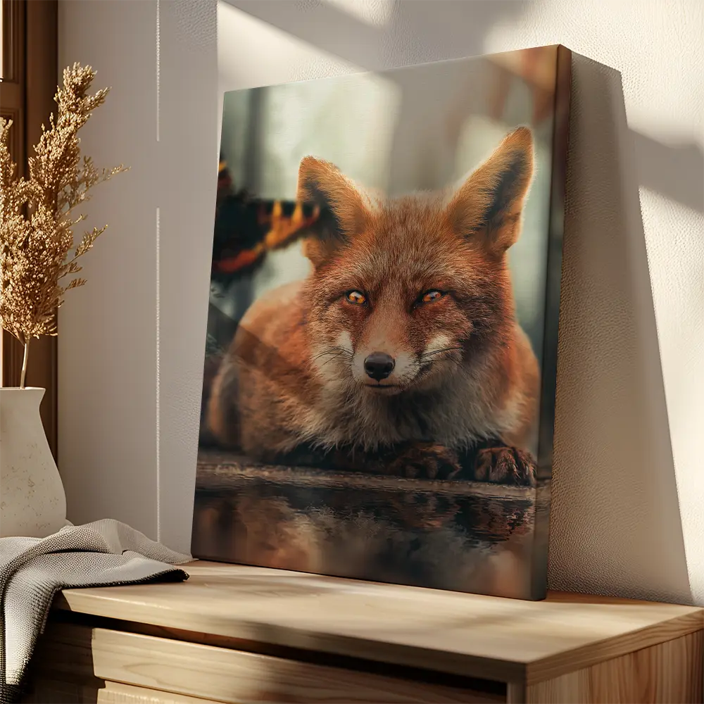 Fox Watching Butterfly