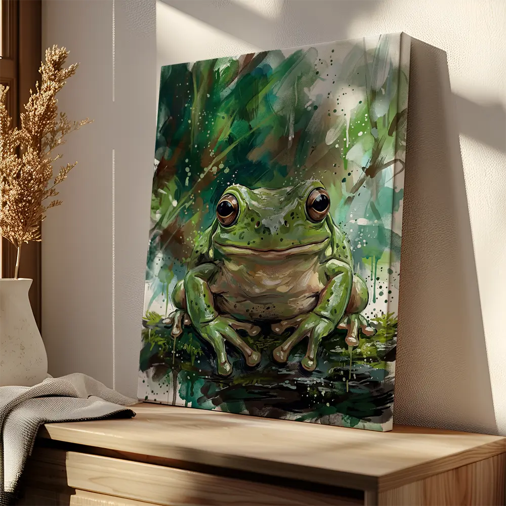 Frog Splatter Painting