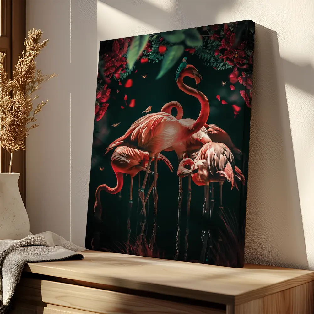 Glowing Flamingos